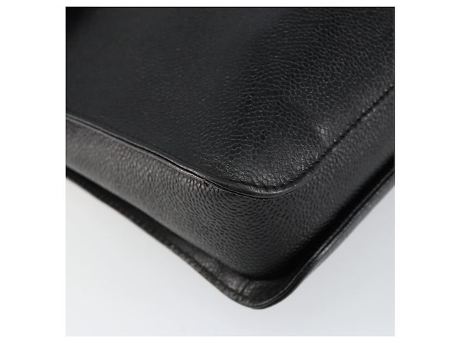 CHANEL Valigetta Pelle Caviar Nera Oro CC Auth bs29898 Nero D'oro - vista 15