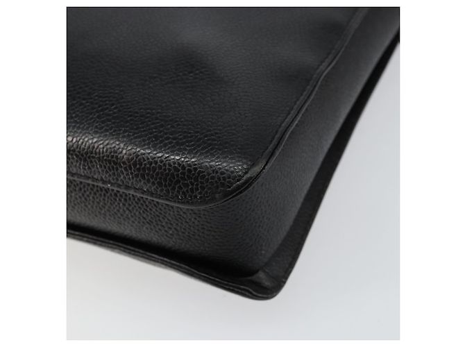 CHANEL Valigetta Pelle Caviar Nera Oro CC Auth bs29898 Nero D'oro - vista 16