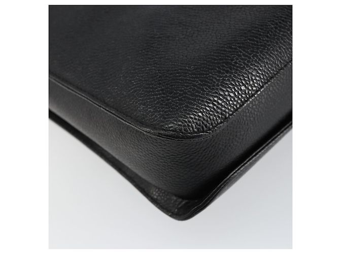 CHANEL Valigetta Pelle Caviar Nera Oro CC Auth bs29898 Nero D'oro - vista 17