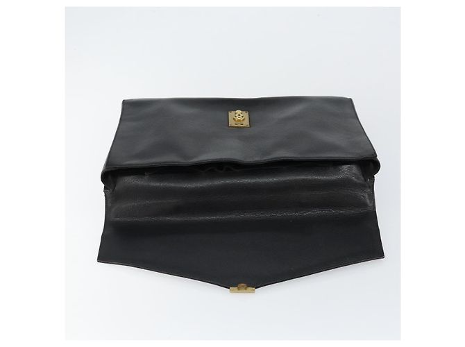 CHANEL Valigetta Pelle Caviar Nera Oro CC Auth bs29898 Nero D'oro - vista 18
