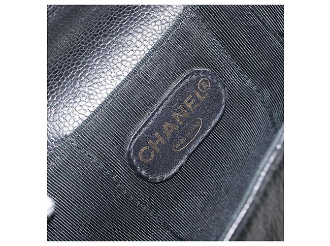CHANEL Valigetta Pelle Caviar Nera Oro CC Auth bs29898 Nero D'oro - vista 19
