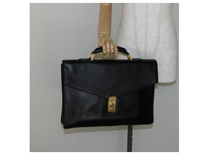 CHANEL Valigetta Pelle Caviar Nera Oro CC Auth bs29898 Nero D'oro - vista 22