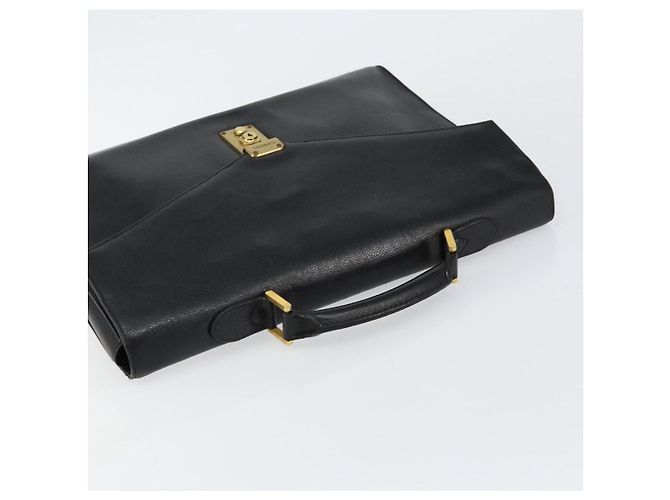 CHANEL Valigetta Pelle Caviar Nera Oro CC Auth bs29898 Nero D'oro - vista 6