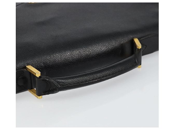 CHANEL Valigetta Pelle Caviar Nera Oro CC Auth bs29898 Nero D'oro - vista 7