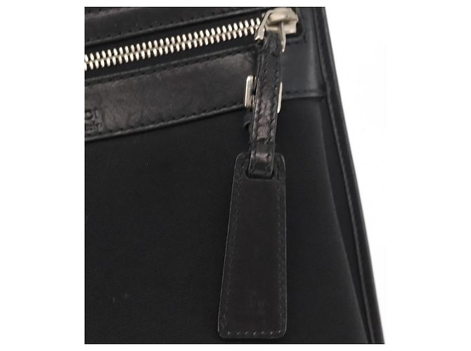 Borsa a Spalla GUCCI in Tela e Pelle Nera Auth ep11047 Nero - vista 10
