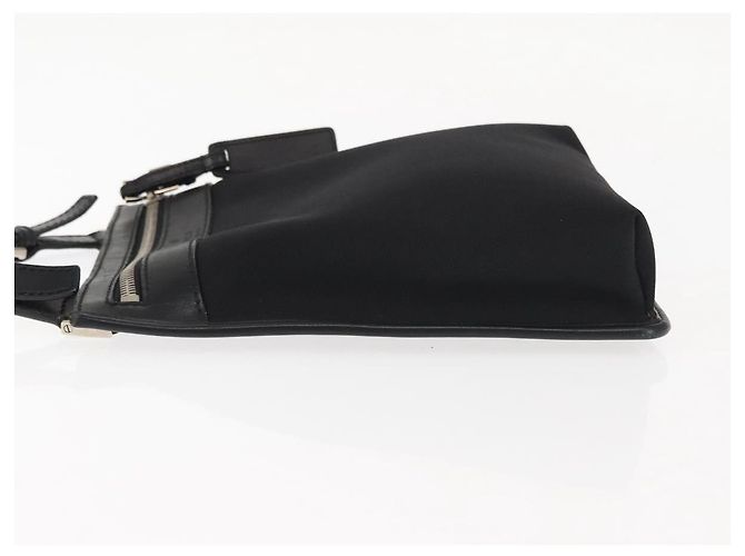Borsa a Spalla GUCCI in Tela e Pelle Nera Auth ep11047 Nero - vista 4