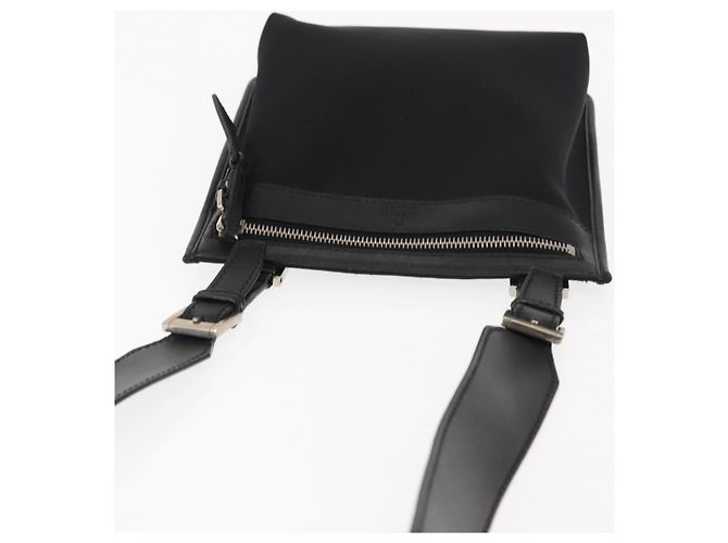 Borsa a Spalla GUCCI in Tela e Pelle Nera Auth ep11047 Nero - vista 6