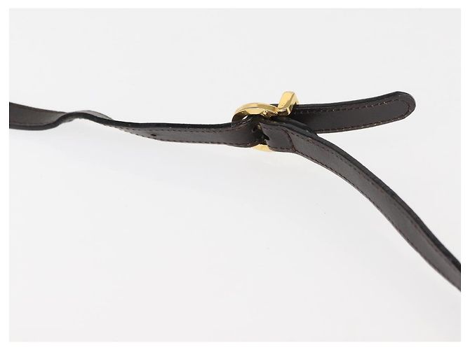 Borsa a Spalla Gancini in Pelle Marrone Auth BA6800 di Salvatore Ferragamo - vista 14