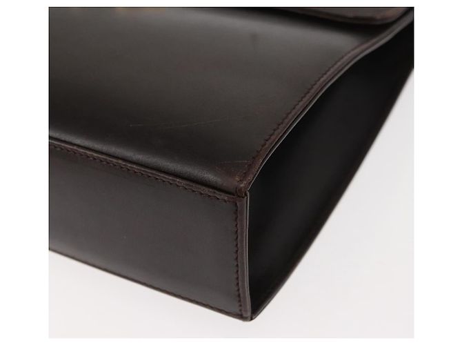 Borsa a Spalla Gancini in Pelle Marrone Auth BA6800 di Salvatore Ferragamo - vista 15