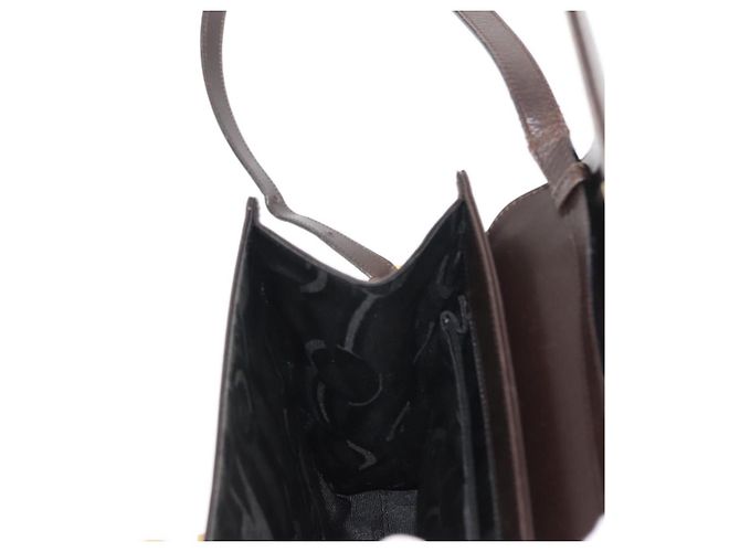 Borsa a Spalla Gancini in Pelle Marrone Auth BA6800 di Salvatore Ferragamo - vista 21