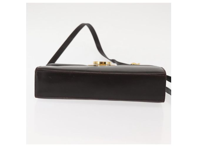 Borsa a Spalla Gancini in Pelle Marrone Auth BA6800 di Salvatore Ferragamo - vista 6