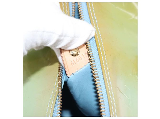 LOUIS VUITTON Sac à main Monogram Vernis Bedford Bleu Bébé M91007 LV Auth BA6714 Bleu clair - vue 12