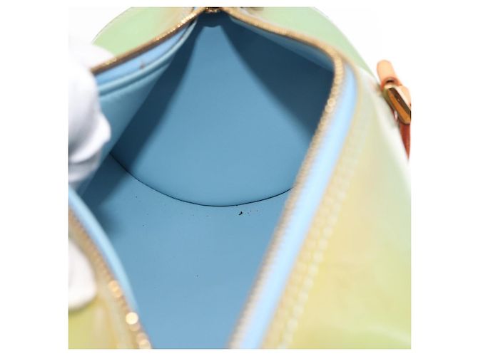 LOUIS VUITTON Sac à main Monogram Vernis Bedford Bleu Bébé M91007 LV Auth BA6714 Bleu clair - vue 18