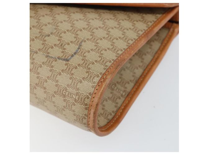 Céline Borsa a Spalla in Tela Macadam CELINE PVC Beige Oro Auth BA6573 D'oro - vista 14