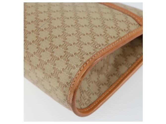 Céline Borsa a Spalla in Tela Macadam CELINE PVC Beige Oro Auth BA6573 D'oro - vista 16