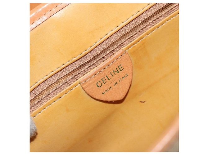 Céline Borsa a Spalla in Tela Macadam CELINE PVC Beige Oro Auth BA6573 D'oro - vista 19
