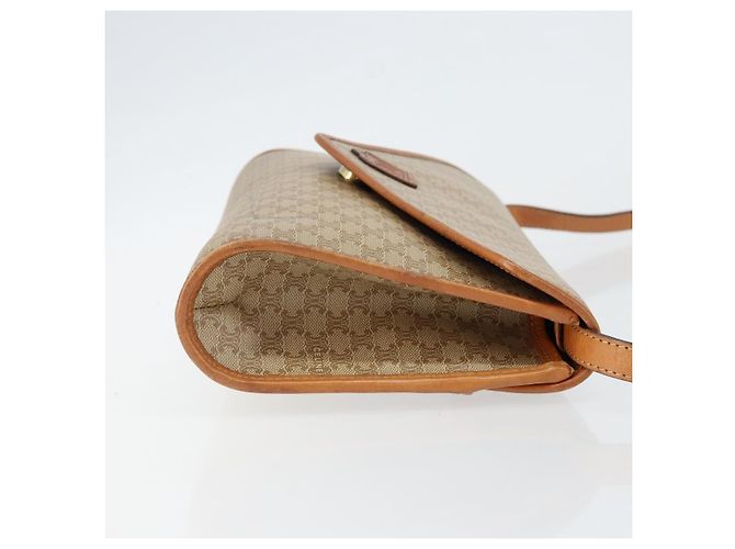 Céline Borsa a Spalla in Tela Macadam CELINE PVC Beige Oro Auth BA6573 D'oro - vista 3
