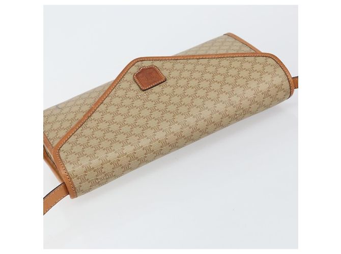Céline Borsa a Spalla in Tela Macadam CELINE PVC Beige Oro Auth BA6573 D'oro - vista 6