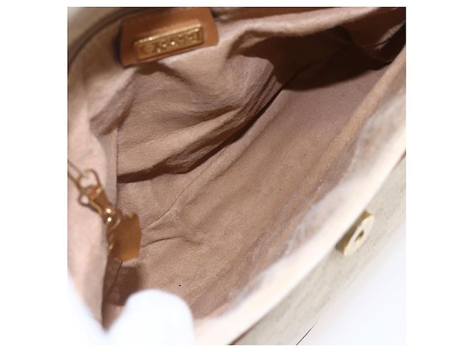 GUCCI Micro GG Canvas Schultertasche aus PVC-Leder Weiß Auth BA6747 - Ansicht 11
