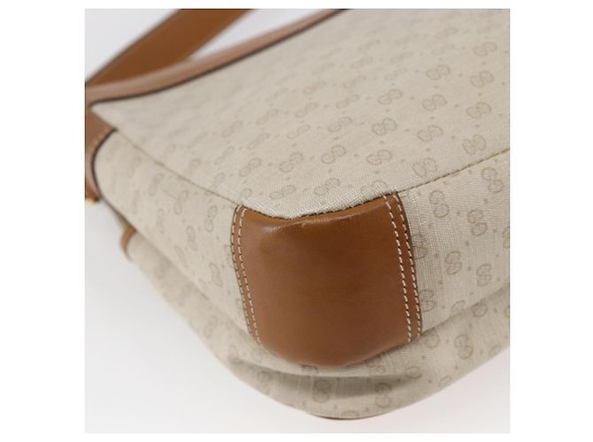 GUCCI Micro GG Canvas Schultertasche aus PVC-Leder Weiß Auth BA6747 - Ansicht 17