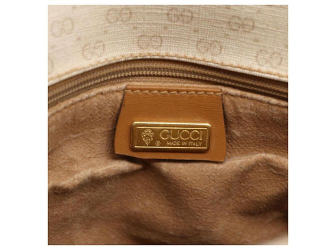 GUCCI Micro GG Canvas Schultertasche aus PVC-Leder Weiß Auth BA6747 - Ansicht 18