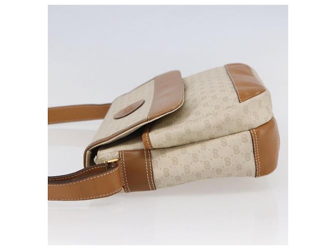GUCCI Micro GG Canvas Schultertasche aus PVC-Leder Weiß Auth BA6747 - Ansicht 3