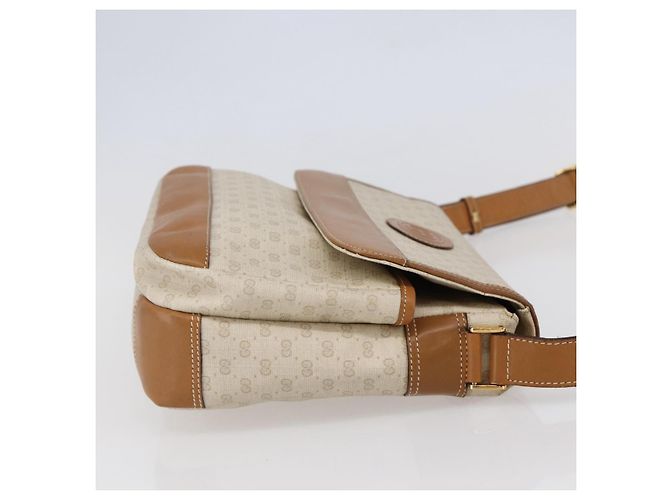 GUCCI Micro GG Canvas Schultertasche aus PVC-Leder Weiß Auth BA6747 - Ansicht 4