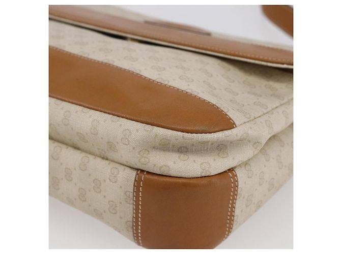 GUCCI Micro GG Canvas Schultertasche aus PVC-Leder Weiß Auth BA6747 - Ansicht 8
