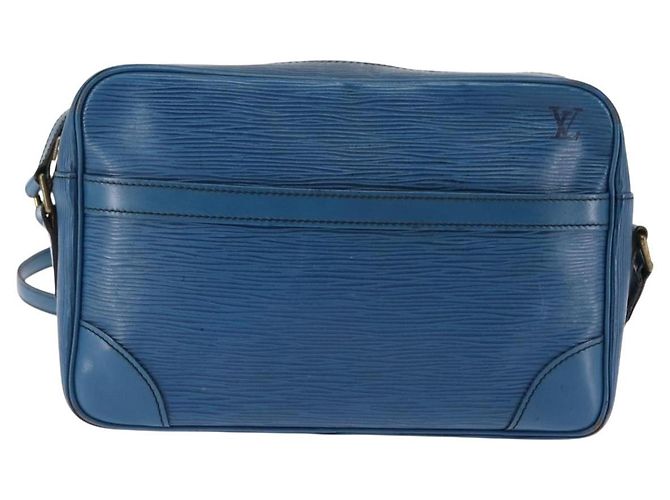 LOUIS VUITTON Borsa a Spalla Epi Trocadero 27 Blu M52315 LV Auth 147137 - vista 13