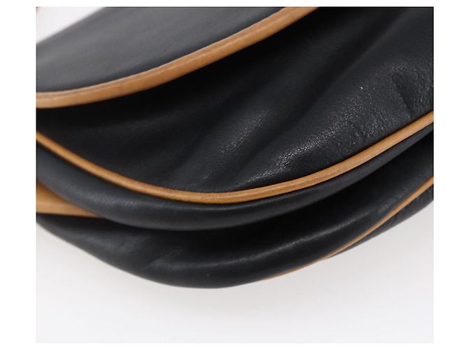 Céline Borsa a Spalla CELINE in Pelle Nera e Oro Auth ep10956 Nero D'oro - vista 14