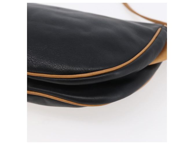 Céline Borsa a Spalla CELINE in Pelle Nera e Oro Auth ep10956 Nero D'oro - vista 15
