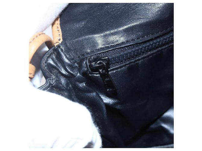 Céline Borsa a Spalla CELINE in Pelle Nera e Oro Auth ep10956 Nero D'oro - vista 19