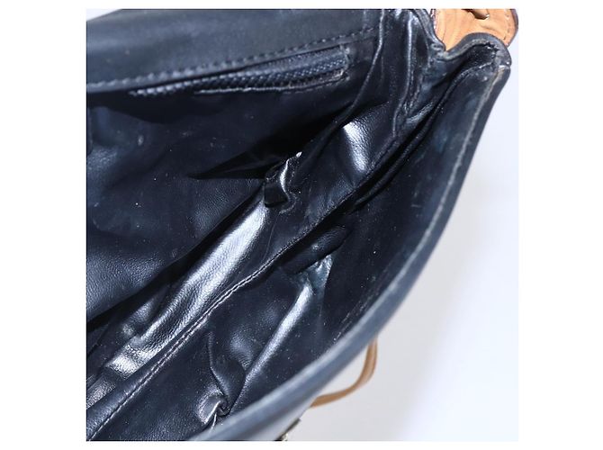 Céline Borsa a Spalla CELINE in Pelle Nera e Oro Auth ep10956 Nero D'oro - vista 20