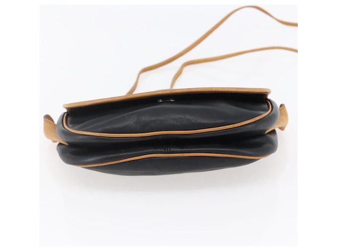 Céline Borsa a Spalla CELINE in Pelle Nera e Oro Auth ep10956 Nero D'oro - vista 5