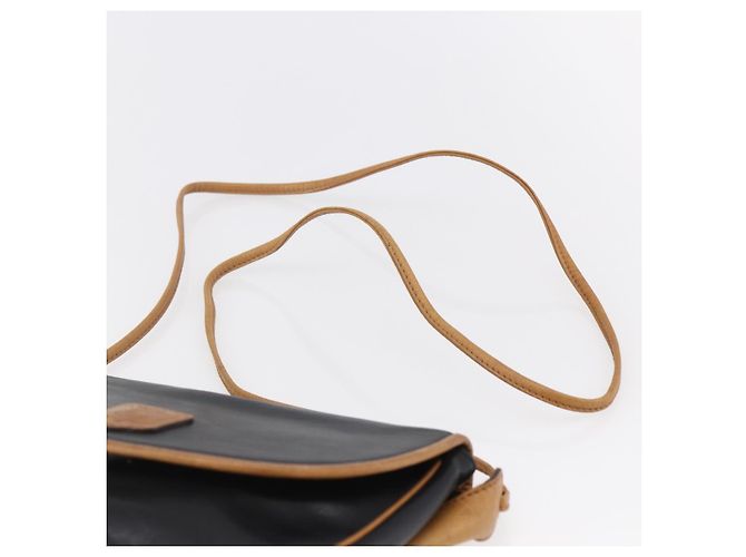 Céline Borsa a Spalla CELINE in Pelle Nera e Oro Auth ep10956 Nero D'oro - vista 8