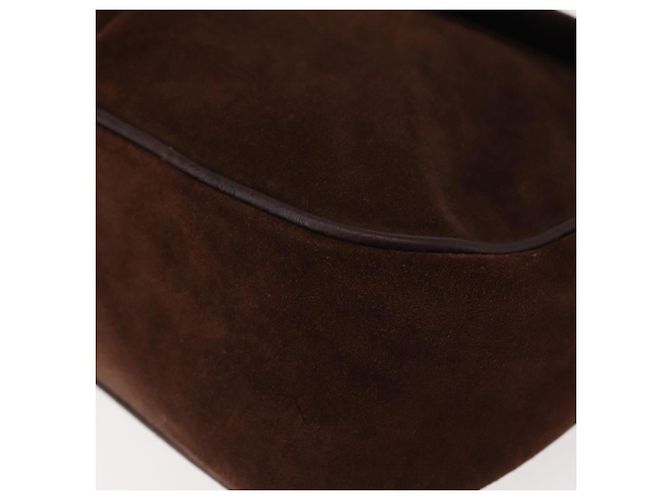 Borsa a Spalla in Pelle Scamosciata Embossata VALENTINO Marrone Oro Auth BA6617 D'oro - vista 14