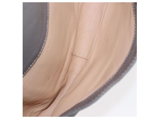 Chloé Bolsa de Ombro de Couro Cinza Auth BA6834 Marrom - vista 11