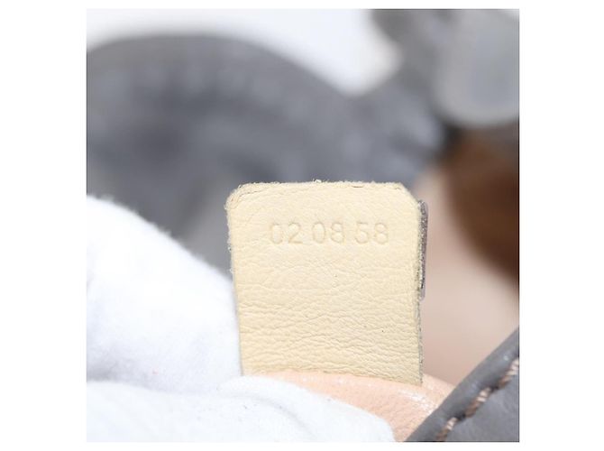 Chloé Bolsa de Ombro de Couro Cinza Auth BA6834 Marrom - vista 12