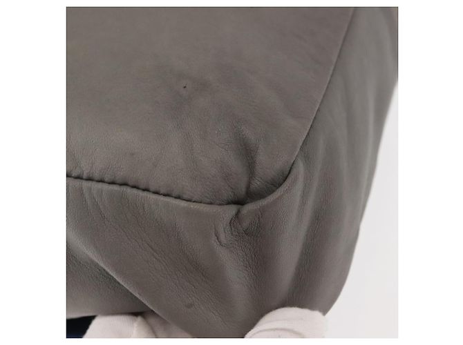 Chloé Bolsa de Ombro de Couro Cinza Auth BA6834 Marrom - vista 16
