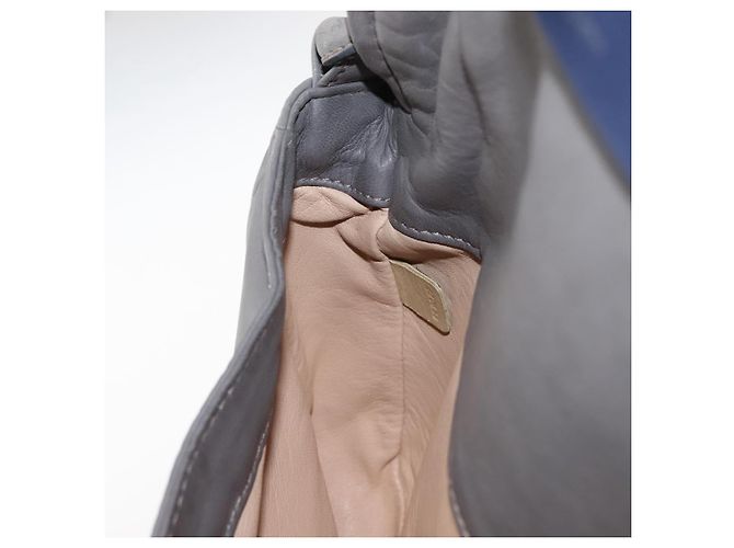 Chloé Bolsa de Ombro de Couro Cinza Auth BA6834 Marrom - vista 20