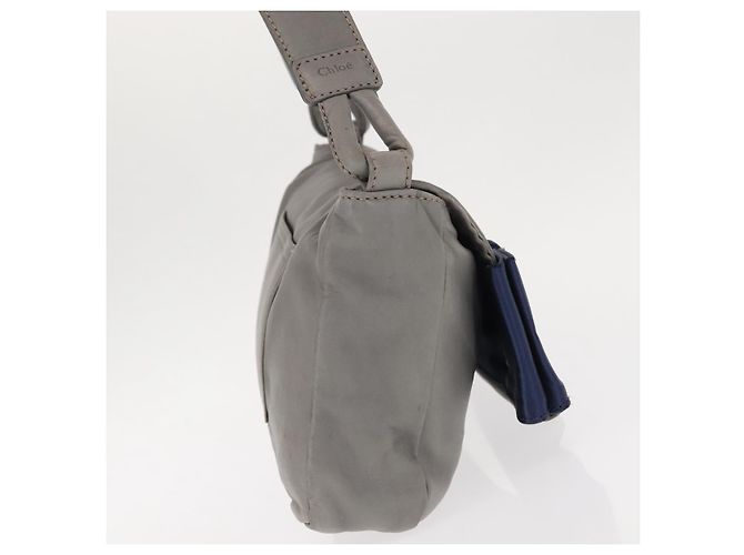 Chloé Bolsa de Ombro de Couro Cinza Auth BA6834 Marrom - vista 4