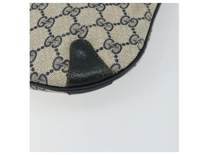 Borsa a Spalla Gucci GG Canvas Sherry Line in Pelle PVC Blu Navy e Rossa Auth 146144 Rosso - vista 14