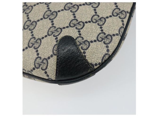 Borsa a Spalla Gucci GG Canvas Sherry Line in Pelle PVC Blu Navy e Rossa Auth 146144 Rosso - vista 16