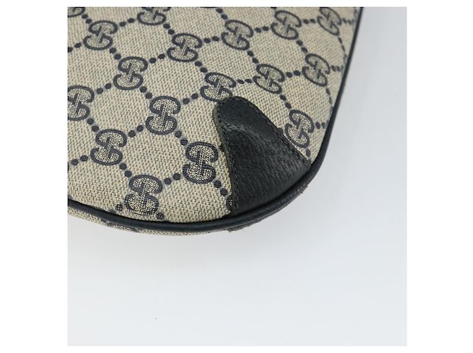 Borsa a Spalla Gucci GG Canvas Sherry Line in Pelle PVC Blu Navy e Rossa Auth 146144 Rosso - vista 17