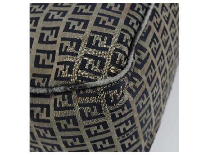 Sac à main en toile Zucchino FENDI bleu marine argent authentique am9266 Argenté - vue 17