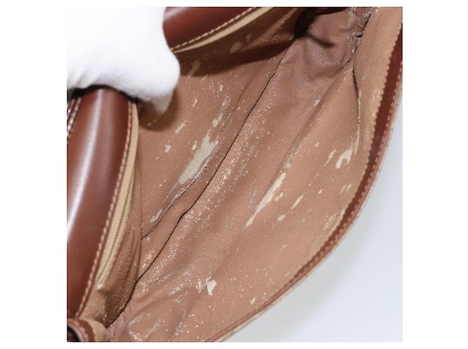 Gucci Borsa a Spalla Micro GG Supreme PVC Marrone Oro 004 113 0363 Auth bs29936 D'oro - vista 11