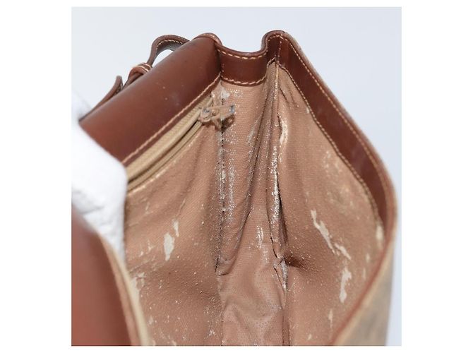 Gucci Borsa a Spalla Micro GG Supreme PVC Marrone Oro 004 113 0363 Auth bs29936 D'oro - vista 19