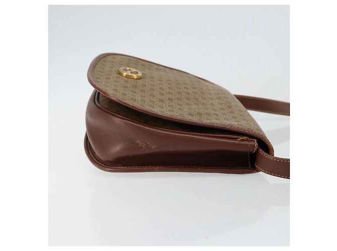 Gucci Borsa a Spalla Micro GG Supreme PVC Marrone Oro 004 113 0363 Auth bs29936 D'oro - vista 3