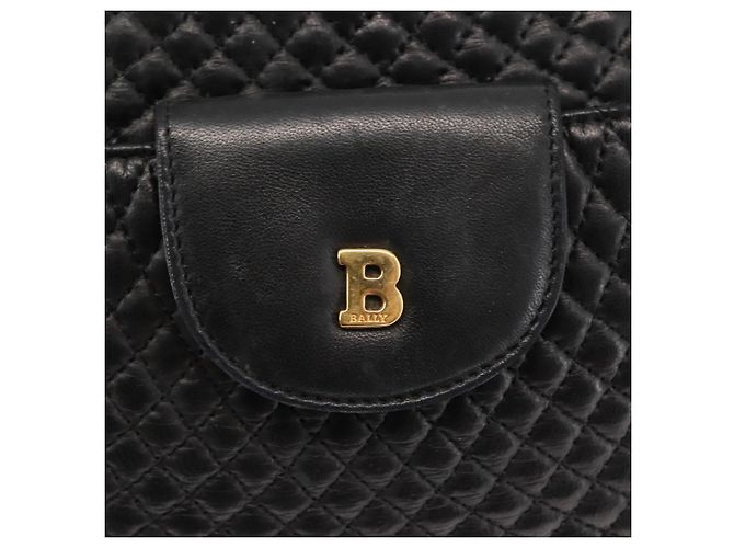BALLY Borsa a Spalla in Pelle Nera e Oro Auth BA6625 Nero D'oro - vista 17