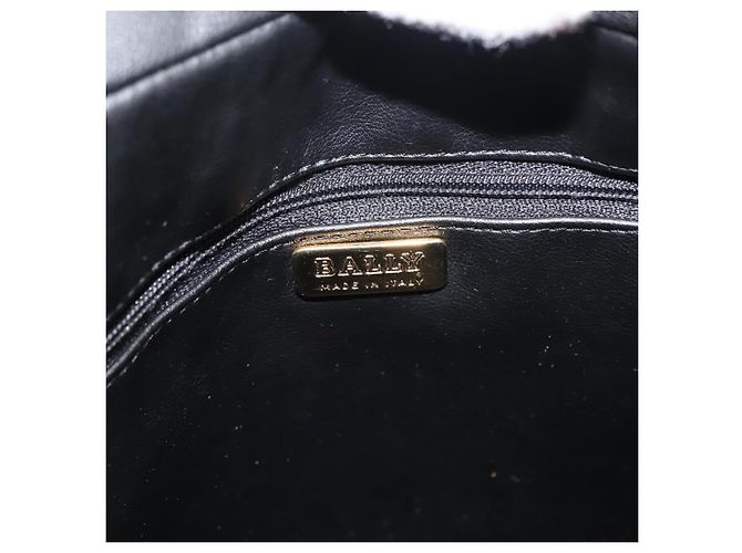 BALLY Borsa a Spalla in Pelle Nera e Oro Auth BA6625 Nero D'oro - vista 18